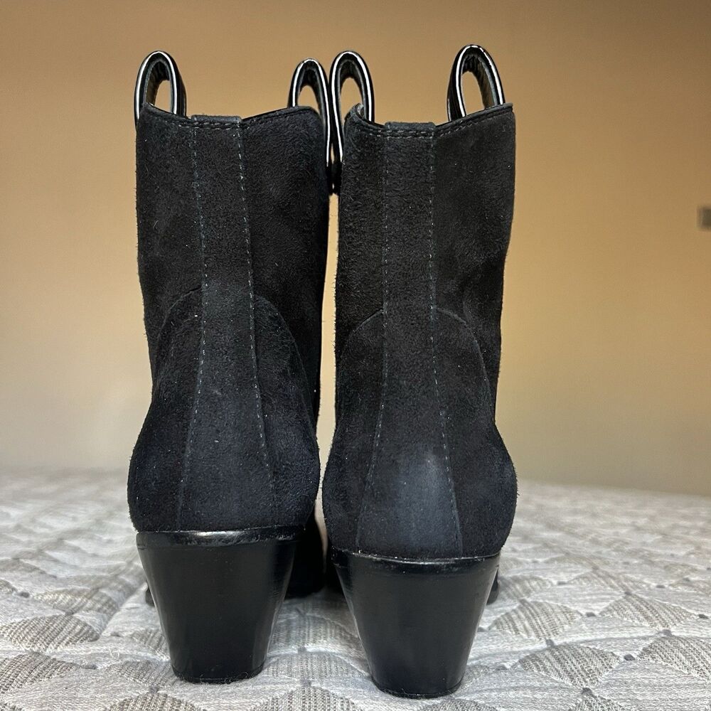 Giuseppe Zanotti Black Suede w/ Patent Leather Trim Western Boots EU 36‎ US 6 - Picture 10 of 16